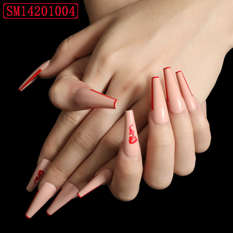 Assemble Ballet Nails, Trapezoidal Coffin, Fake Nails, Wear Nail Art Patches Assemble Ballet Nails, Trapezoidal Coffin, Fake Nails, Wear Nail Art Patches